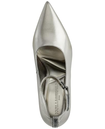 KARL LAGERFELD Women's Sury Evening Pointed Toe Ankle Strap Pump4