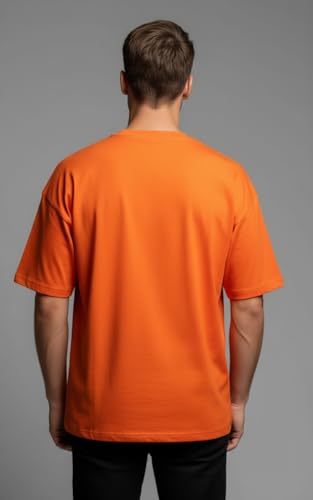 Image of URGEAR Men's Oversized Casual Stylished Printed Cotton Blended Round Neck T-Shirt