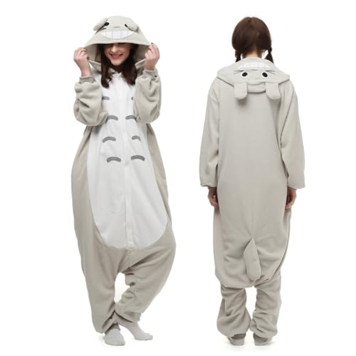 Wishliker Neighbor Onesie Pajamas Unisex Adult Sleepwear Christmas S Grey