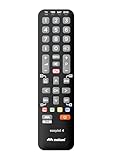 Meliconi Easytel 4, Telecomando universale 4 in 1 per TV, Decoder, DVD/Blu-ray e TV Box, Compatibile con quasi tutte le marche, Funzioni Smart TV, Compatto e maneggevole