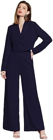 KOTTY Women's Solid Relaxed Fit Full Sleeve Co-ord Blazer and Trouser Set.