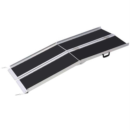 Rampas para autos, rampas de carga, rampas de aluminio portátiles y plegables, para escalones, camionetas y puertas, capacidad de 600 libras miniatura 1