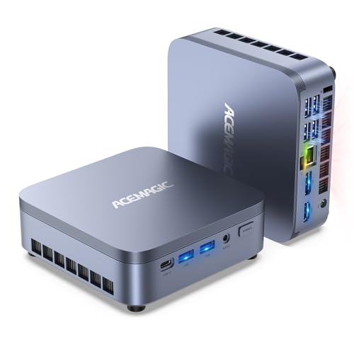 ACEMAGIC M5 Mini Gaming PC, Intel Core 14500HX Mini Computer (14C(6P+8E)/20T, 4.9GHz), 16GB RAM 512GB PCle4.0 SSD Micro Desktop PC, Triple 4K Display, USB Type-C, WiFi6, BT5.2, Business Offi