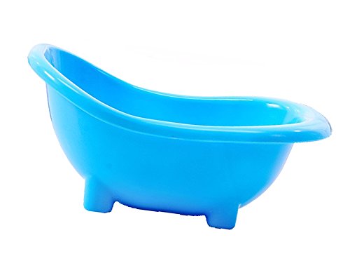 Sage Square 19cm Bath Sand Tub Cum Bathroom for Hamster/Dwarf/Gerbil/Chinchilla/Mice (Blue) 1