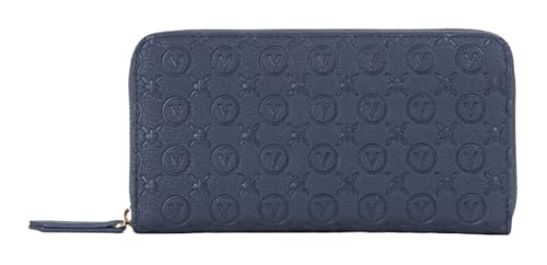 Porte-monnaie sécurisé Valentino Samba Re bleu marine à fermeture intégrale