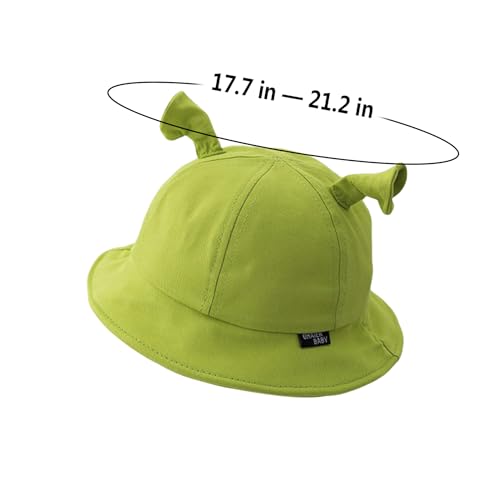 Cute Baseball Cap Hat with Ears for Boys Green Peaked Cap Bucket Hats Docker Caps Funny Costume Caps Fisherman Hat4