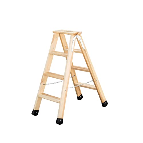 Preisvergleich Produktbild Günzburger Steigtechnik Stufen-Stehleiter beidseitig begehbar Holz - 2x4 Stufen