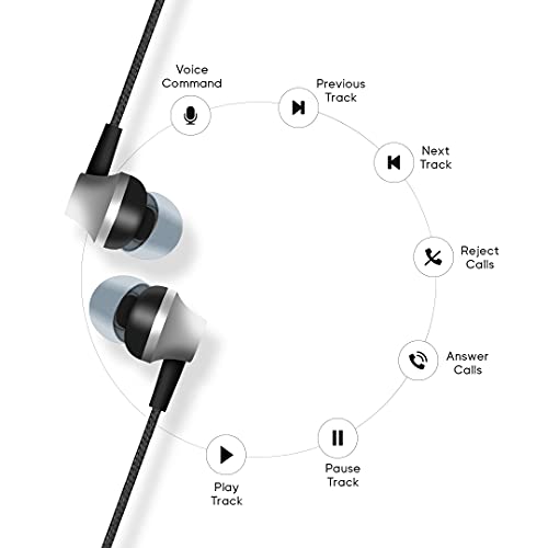 Image of CROSSLOOP Daily Fashion Series Wired in Ear Earphone with Mic (Silver)