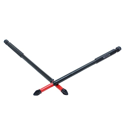 AUTOTOOLHOME 10-Pack Phillips PH2 Magnetic Anti-Slip Screwdriver Bit Set, 6" L, TS2 Toolsteel, 1/4 Hex Shank, Cross Single and Double Head Bits