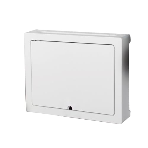 Router inalámbrico de Internet para montaje en pared, caja de almacenamiento para gestión de cables, diseño de hierro para blindaje y acabado de enchufes