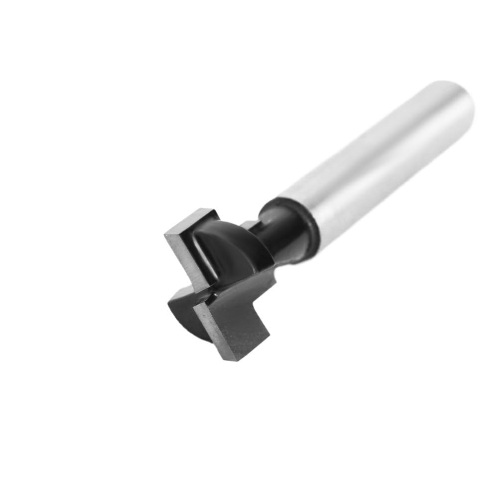 Ptrecniok One Color T-Slot Milling Cutter， 1Pc T Shape Molding Wood Milling Cutter, 8/9.52/12.7Mm Cemented Carbide Groove Bit(6.35Mm*9.52Mm)