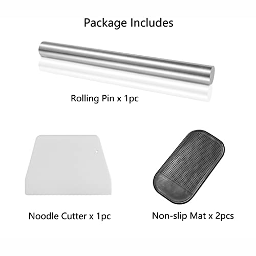 Stainless Steel Cutting Board With Lip, Extra Large Chopping Board Pastry Board Kneading Board Noodle Boards 32”X 20” Stove Top Cutting Board With Rolling Pin #TOP5