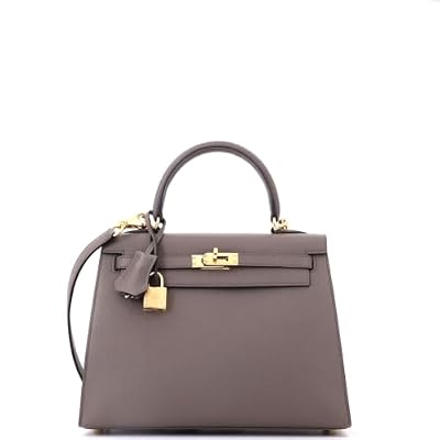 Hermès, Pre-Loved Kelly Handbag 25, Etain