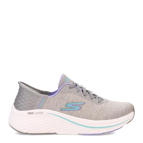 Skechers Skechers Women's Max Cushioning Elite 2.0 Prevail Hands Free Slip-Ins Sneaker, Gray/Blue, 5
