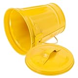 ULTECHNOVO Mini Metall Mülleimer mit Deckel Kompakter Desktop Abfalleimer für Küche Büro Bad Robuster Papierkorb Platzsparend Leicht zu Reinigen für Tisch und Arbeitsplatte