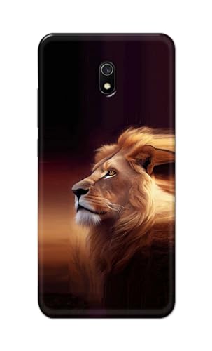 Image of PRINTFIDAA Printed Hard Back Cover Case for Mi Redmi 8A Back Cover (Danger Lion) -112