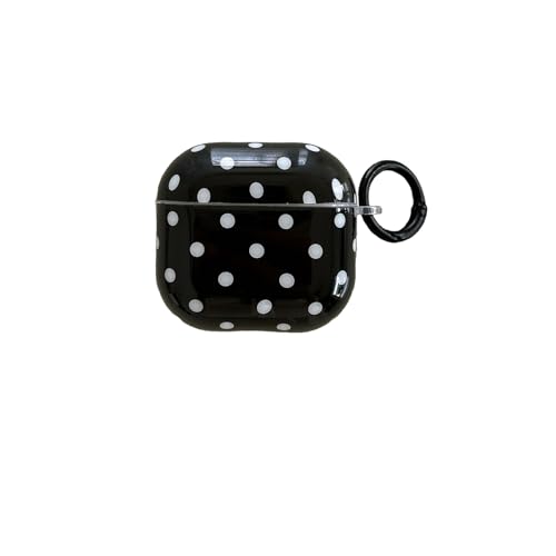 Étui AirPods 4 antichoc à pois avec porte-clés robuste