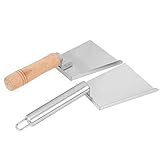 La combinación de mango de madera y mango de acero inoxidable es ergonómica y cómoda de sostener.