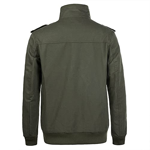 CNSTORE Jaqueta masculina de outono e de inverno Jaquetas militares masculinas de algodão leve prima