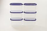 klappt selbständig auf TUPPERWARE Eidgenossen 1,1 L blau (6) OHNE Schütte Dose Modular Trockenvorrat