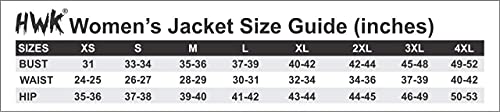 Hwk Brando Leather Motorcycle Jacket For Women, Genuine Leather Women's Motorcycle Jacket With Micro Polyester Thermal Lining For Reliable Weather & Water Resistant Enduro, Motocross, Motorbike Riding #TOP2