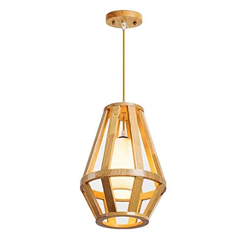 Lustre en bois restaurant suspendu créatif et plafonnier de jardin