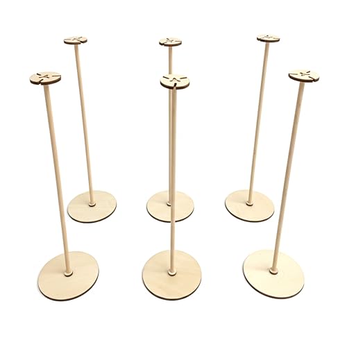 Image of Lightsfever 6 Pack Wooden Balloon Centerpieces for Tables Stand Party Decor