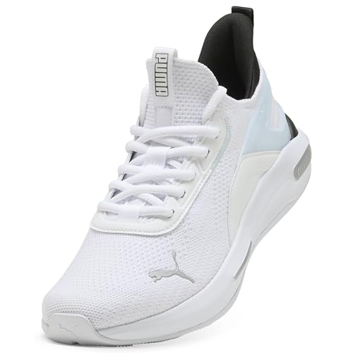 Puma Unisex Softride Enzo 5 Hype Road Running Shoe, Puma Weiß Puma Silber Puma Schwarz, 42 EU