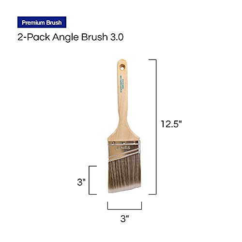 Pro Grade - Paint Brushes - 2Ea 3" Angle Brushes #TOP3