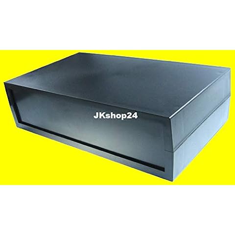 Stabiles Kunststoff-Gehäuse mit Frontplatte schwere Ausführung 284 x 160 x 76 mm Plastic-Case Leergehäuse universal für PC-Komponenten,Lichtorgeln,Elektronik,LED,Tool,Platinen, Lautsprecher,Modellbau Cover