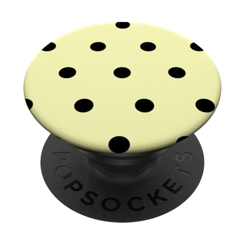 Polka Dots Patrón de Moda Amarillo Mantequilla para Mujeres PopSockets PopGrip Adhesivo