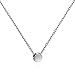 Meow Star Tiny Dot Necklace Sterling Silver Floating Disc Circle Pendant Minimalist Necklace (Silver)