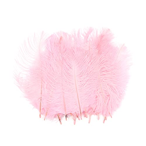 Alnicov 20 Stück natürliche Straußenfedern 15 cm-20 cm Federfedern DIY für die Tischdekoration bei Hochzeiten zu Hause (Rosa)