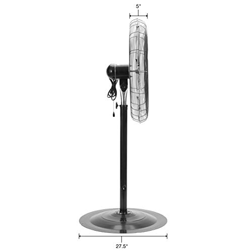 OEMTOOLS 29.99 Inch High-Velocity Indoor Stationary Pedestal, Old Model Commercial Fan, Black