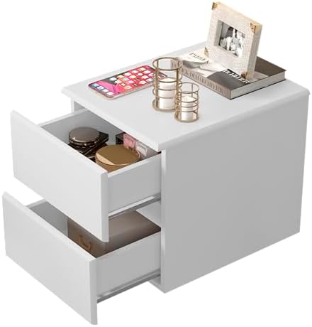 Mesa De Cabeceira Suspensa Para Quarto Mini Tóquio 2 Gavetas (BRA...