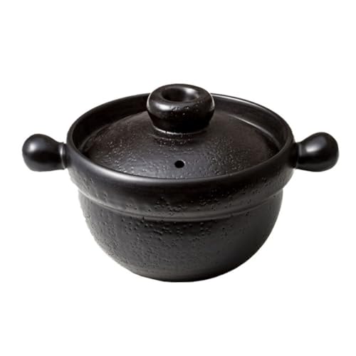 [萬古焼(ばんこやき)]弥生陶園 職人が一つ一つ丁寧に成形し焼き上げる、こだわりの土鍋 TS-201 ごはんがふっくら美味しく炊ける 丸ごはん土鍋1合(黒釉)