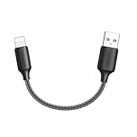 RAVIAD iPhone Cable Short [0.5FT/15CM, MFi Certified] Nylon Braided iPhone Charger Cable USB Fast Charging Lightning Cable for iPhone 14 13 12 11 Pro Max X XS XR 10 8 8 7 Plus 6 6s 5s 5 SE 2020 -Black