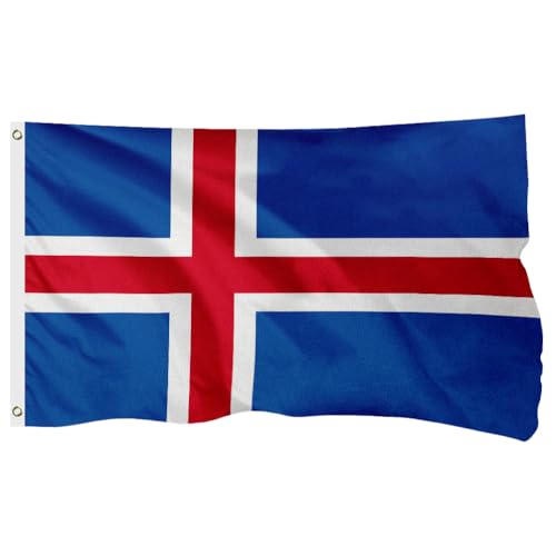Drapeau Islande extérieur 0,8x1,2m en polyester robuste anti-UV - 2