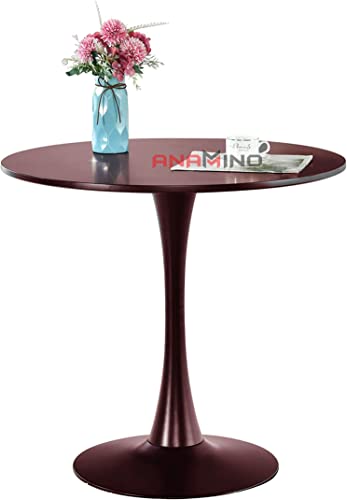 Anamino-Shoppee-Modern-Round-Dining-Table-with-Round-Top-and-Base-Foldable-Kitchen-Dining-Room-Table-Mobile-Space-Saving-Versatile-Drop-Leaf-Dinner-Table-Brown