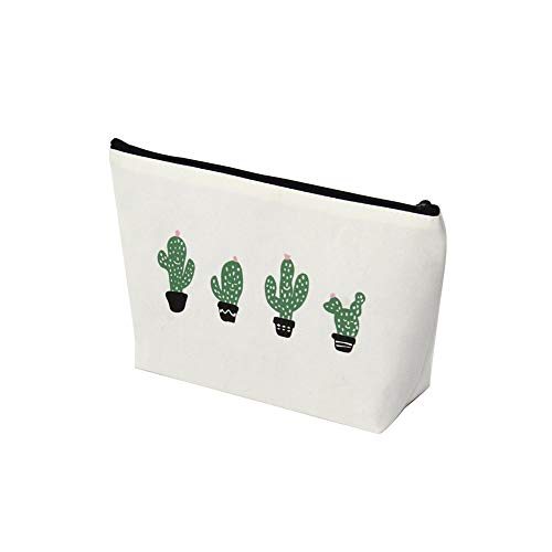 Preisvergleich Produktbild MoGist Kulturtasche Niedlicher Kaktus Kosmetiktasche Großer Kapazität Leinwand Aufbewahrungstasche Schüler Federmäppchen Brieftasche (Kaktus 1)