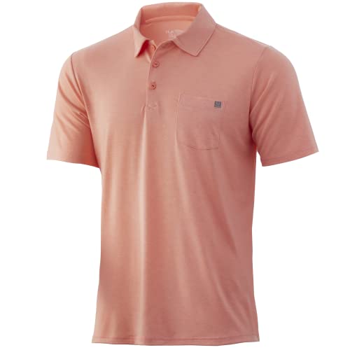 Polo de pêche anti-UV homme HUK Waypoint manches courtes avec protection solaire