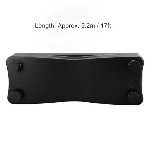 Étendoir à linge rétractable double corde noir en acier 5,2 m