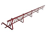 Kit completo griglia fermaneve 1,5 m per tegole a coda di castoro, con 5 supporti (Altezza griglia: 20 cm, RAL 3011 Rosso)