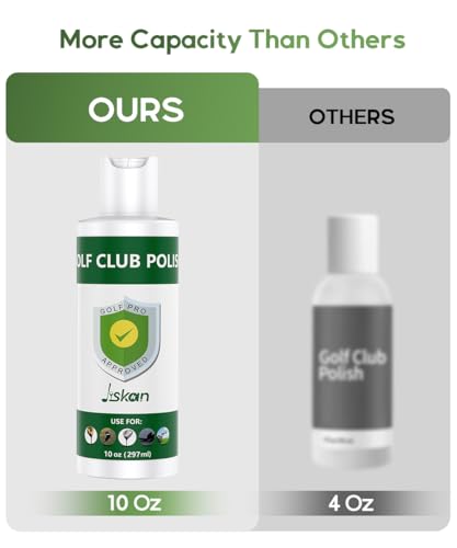 Jiskan Pro Golf Club Cleaning Kit with Golf Club Cleaner Brush and 10 Oz Golf Club Polish, Cool Golf Accessories Gifts for Men Unique Golf Stuff Golf Bag Accessories Golf Gear - Thumbnail 3