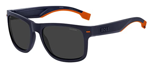 Hugo Boss BOSS 1496/S Matte Blue Orange/Grey 55/19/140 men Sunglasses