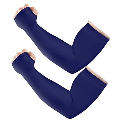 Image of MIZUNA Sun Protection Arm Sleeves Hand gloves For Men & Women,Thumb Holes UPF 50 Arm Cover for Biking,Cricket,Cycling, Golf, Outdoor Sports