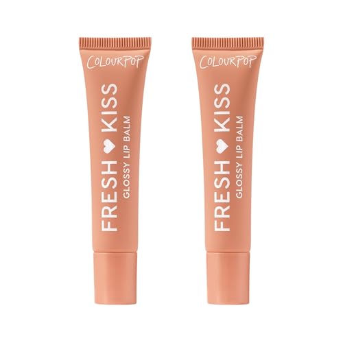 ColourPop Fresh Kiss Glossy Lip Balm - Hydrating Lip Care Enriched with Peptides, Hyaluronic Acid, Shea Butter & Vitamin E for an Ultra-Cushiony Formula - Caramel Latte (2 Count)