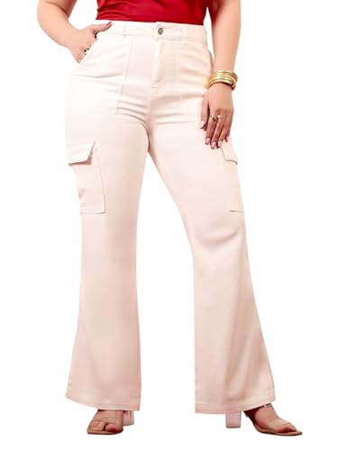 Image of Miss Chase A+ Women's Wide-Leg High-Rise Regular-Length Stretchable Shaping Denim Jeans
