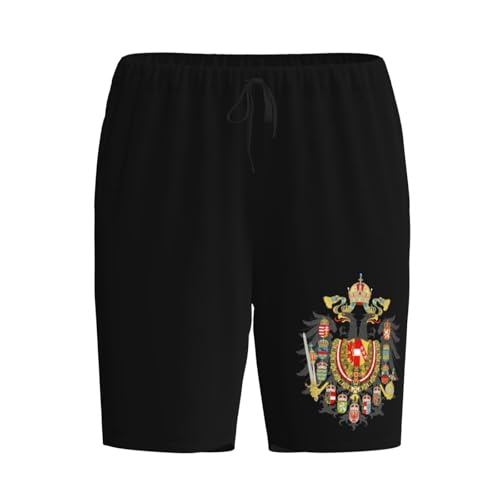 Hungary Coat of Arms Austria Pajama Shorts for Men, Men's Pajama Bottoms, Sleepwear for Summer2