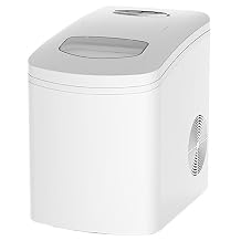 GRFIT Countertop ice Maker Machine Ice Maker Countertop, Bullet Clear Ice 9pcs in 7Mins, 26Lbs/Day, Portable Ice Machine for Home Party, White Electric Ice Maker, YANLI2233-1988